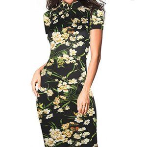 DRESS Women's Vintage Floral Party Stretch Bodycon Casual